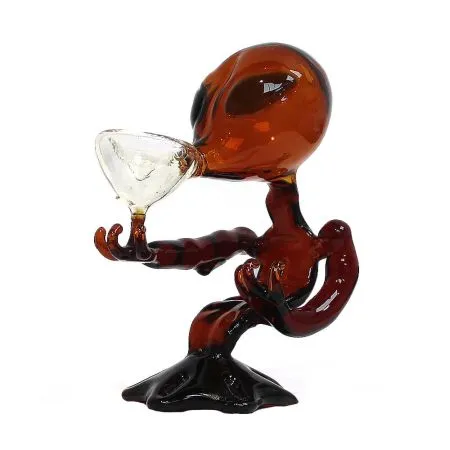 Red Alien Glass Bong 5cm