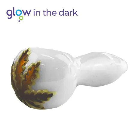 White Glass Pipe Glow in The Dark