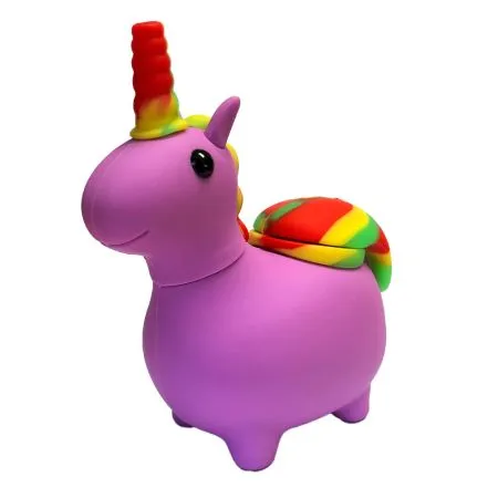 Purple Unicorn Silicone Pipe 12cm