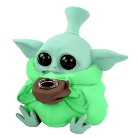 Yoda Green Silicone Bong 13cm