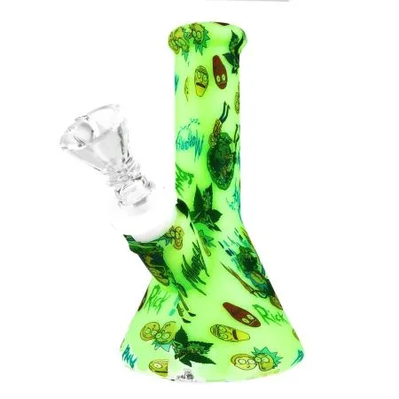 Silicone Bong Cartoons Green 13cm